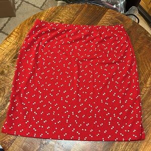 Petite Sophisticate Red Skirt